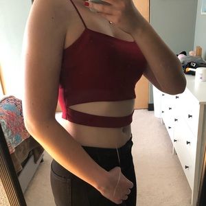 Shein Red Cropped Tank